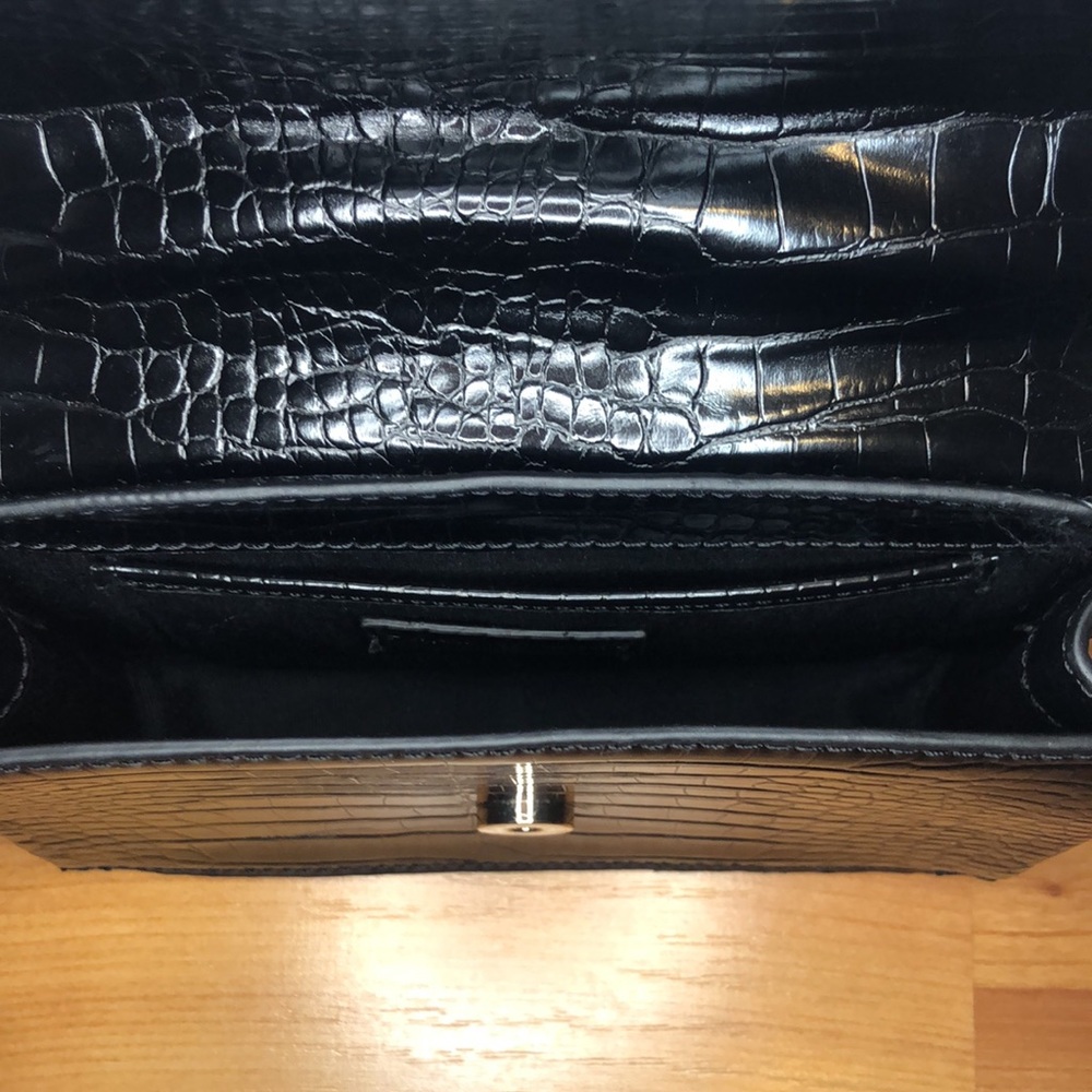 NWOT ZARA | Croc Embossed Synthetic Leather Purse - Picture 8 of 9